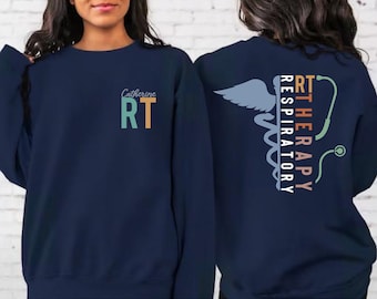 Custom Respiratory Therapist Pocket Print Sweatshirt, Personalized Name Respiratory Therapist Gift, Respiratory Therapy F&B Custom Hoodie