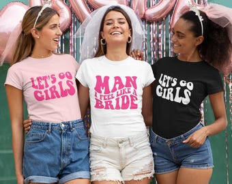 Bride Bachelorette Party Shirt, Nashville Let's Go Girls Tee