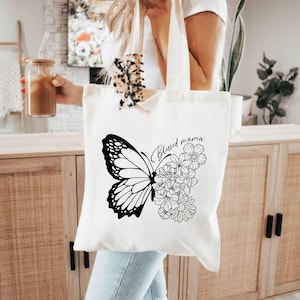 Mom Tote Bag, Blessed Mama, Mother&#39;s Day Tote Bag, Cute Mom Tote Bag, Gift For Mom, Gift for Her, Blessed Mom Tote Bag, Mom Life Tote Bag