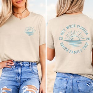 Personalized Family Beach Vacation Shirt, Customized Family Name Matching Trip T-Shirt image 1
