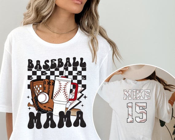 Customized Baseball Mama Shirt, Your Name Baseball Shirt, Custom Baseball Shirt, Game Day Shirt, Baseball Season