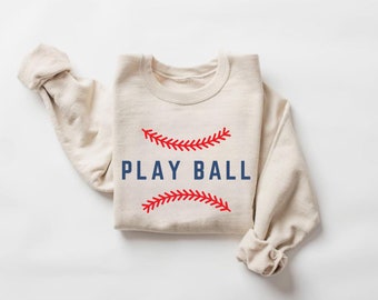 Baseball Sweatshirt, Play Ball Sweatshirt, Baseball Mama Sweater, Baseball Fan  Baseball Hoodie Crewneck