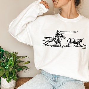 Cowboy Roping Western Sweatshirt, Cowboy Roping Hoodie, American ...