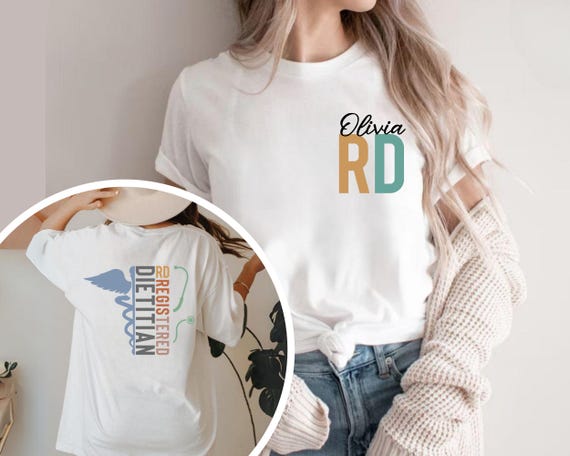 Personalized Registered Dietitian Shirt, Registered Dietitian, RD Therapist, Gift For Therapist, Rd Empowerment Tee