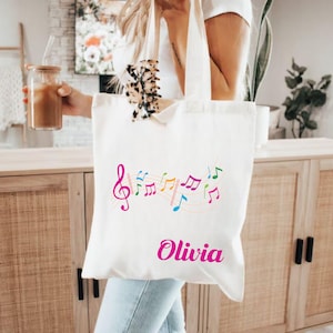 Music Tote Bag, Personalized Tote bag, Musician Gift, Piano Book Tote, Music Bag, Piano Bag, Piano Bag, Trendy Tote Bag, Aesthetic Tote Bag
