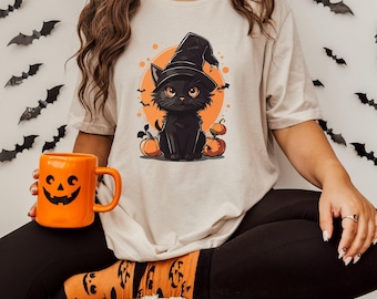 Halloween cat shirt, Cat shirt, Ghost Shirt, Halloween Cat, Cat Lover Shirt, Spooky Season