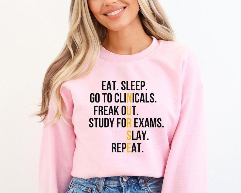 Custom Nursing School Sweatshirt, Nursing School Gift, Funny Nursing School Sweat, Nursing Student Sweat, Nursing Student Gift, Future Nurse bild 2