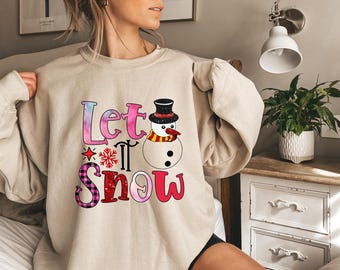 Christmas Snowman Sweatshirt, Holiday Crewneck, Cozy Season Hoodie