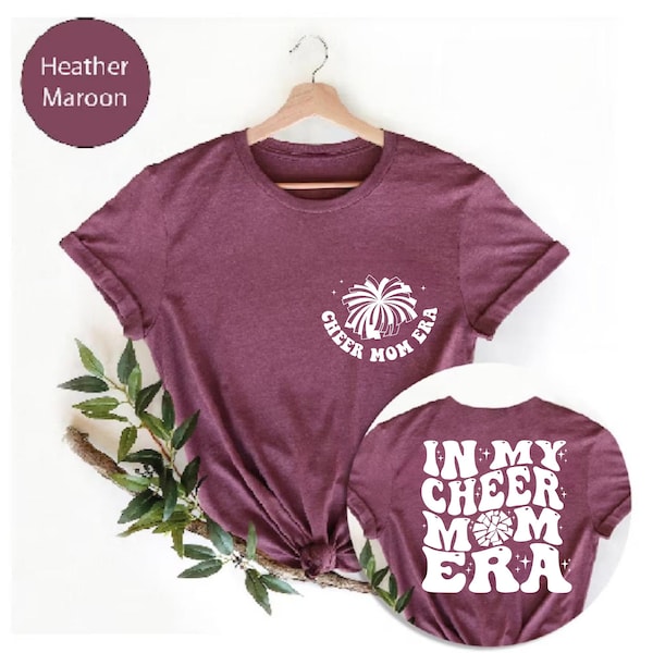 In My Cheer Mom Era T-Shirt, Trendy Cheer Mama Era T Shirt, Cheer Mom Shirt, Cheerleading Shirt, Cheer Squad Tee, Gift for Mom, Unique Gift