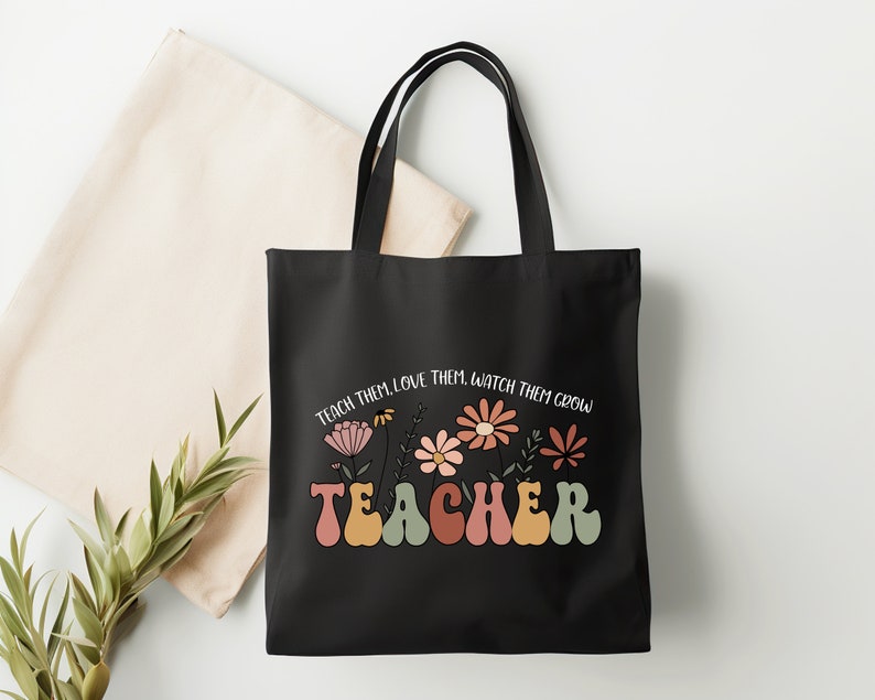 Floral Teacher Tote Bag, Teacher Gifts for Teacher Appreciation Gift ...