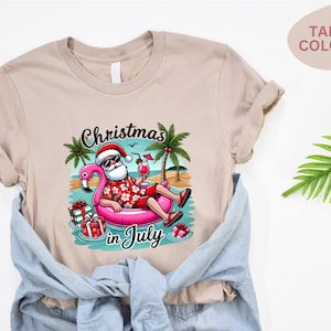 Christmas In July Shirt, Christmas In Summer Shirt, Beach Christmas Tee, Xmas Vacation Tee, Summer Graphic Shirt