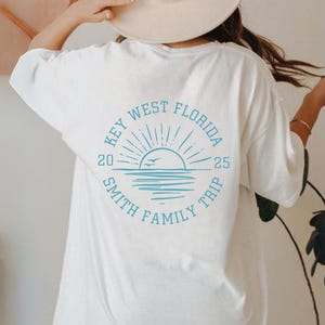 Personalized Family Beach Vacation Shirt, Customized Family Name Matching Trip T-Shirt image 8