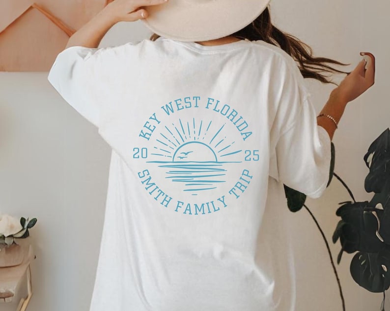 Personalized Family Beach Vacation Shirt, Customized Family Name Matching Trip T-Shirt image 8