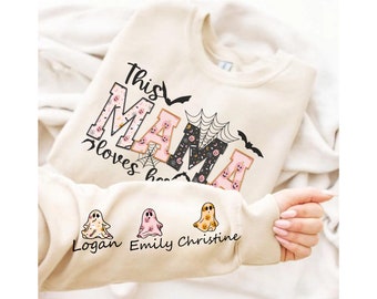 This Mama Loves Her Boos Sweatshirt, Custom Halloween Spooky Hoodie