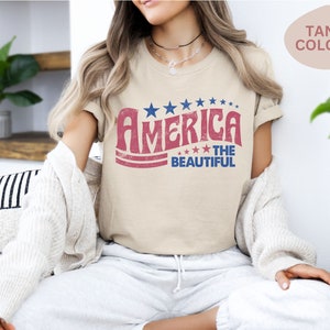 Retro America Shirt, America The Beautiful, 4th Of July Shirt, Fourth Of July, Patriotic USA Gift, Unisex Graphic Tee