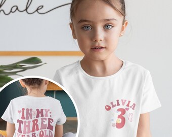 Custom 3rd Birthday Toddler Shirt, In My Three Year Old Era, Kids Birthday