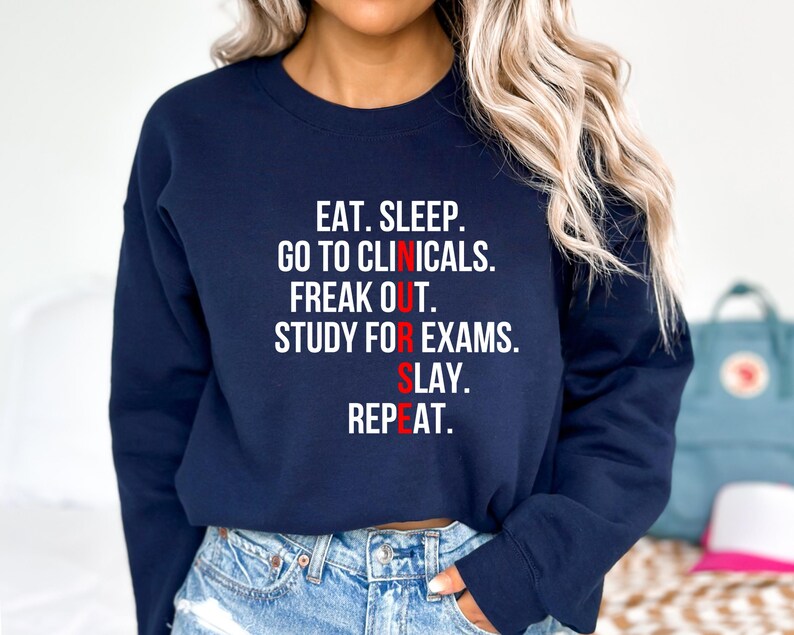 Custom Nursing School Sweatshirt, Nursing School Gift, Funny Nursing School Sweat, Nursing Student Sweat, Nursing Student Gift, Future Nurse bild 7