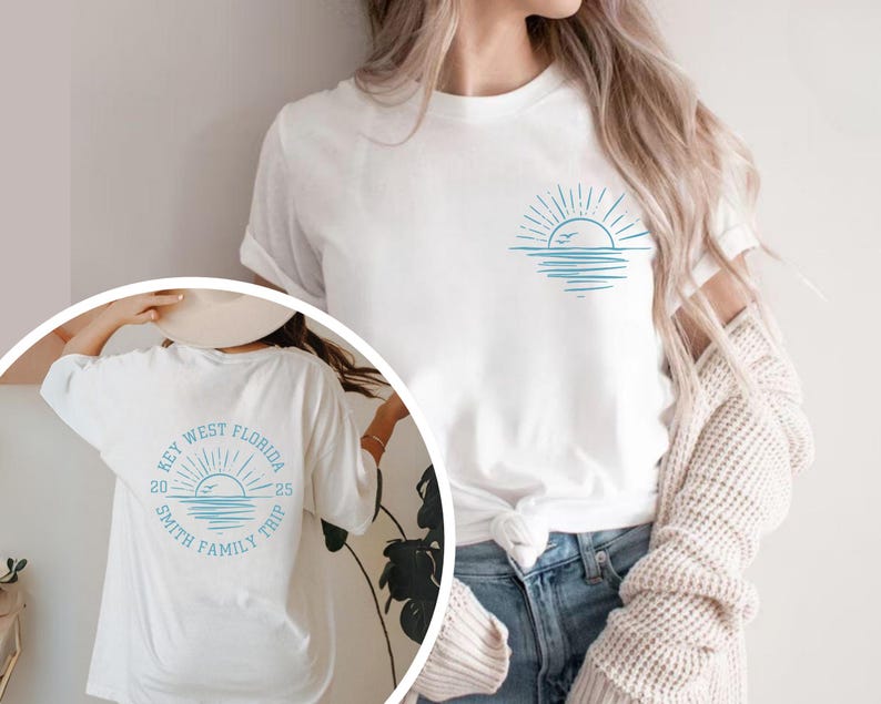 Personalized Family Beach Vacation Shirt, Customized Family Name Matching Trip T-Shirt image 4