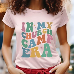 In My Church Camp Era Shirt, Summer Scout Shirt, Camping Shirt, Summer Vacation Shirt, Retro Groovy Church Camp Shirt, Camping Lover Shirt image 5