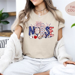 American Medical Montage Shirt, Patriotic Nurse Shirt, Registered Nurse Shirt, 4th of July Nurse Shirt, Nurse Shirt, Nurse 4th of July Shirt