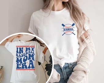 Custom In My Baseball Mom Era Shirt, Baseball Mama TShirt, Mom Era Shirt, Retro Game Day Tee, Mom Life Shirt, Sports Mom Gifts, Team Mom Tee