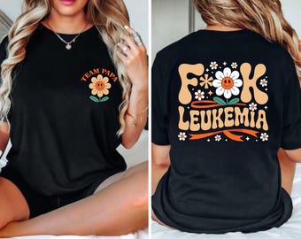 Personalized Leukemia Cancer T-Shirt, Cancer Support Squad, Leukemia Support, Team Cancer, Leukemia Team Gift, Cancer Ribbon Shirt