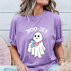 Comfort Colors Boo-jee Shirt, Cute Boo-Jee Ghost Shirt, Boo-jee Ghost Girly Halloween Shirt, Halloween Shirt, Funny Halloween Tee, Halloween