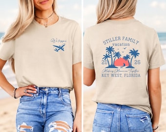 Personalized Family Beach Vacation Shirt, Customized Family Name, Family Matching Shirts, Customized Family Trip T Shirt, Family Beach Trip