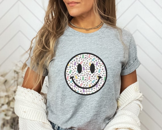 Smile Face Easter, Happy Easter Shirt, Kids Bunny Shirt, Cute Easter Shirt, Girls Easter Shirt, Easter Bunny Shirt, Easter Gift for Her
