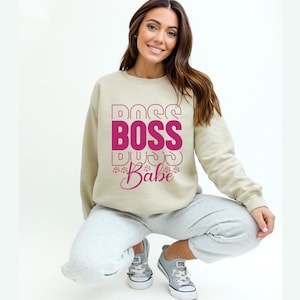 Boss Babe Sweatshirt, Female Entrepreneur Gift, Boss Babe Hoodie, Business Owner Sweatshirt, Girl Boss Hoodie, Friend Gift, Boss Gift