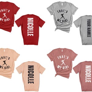 Personalized Softball Mom Shirt, That's My Girl Custom Name Tee image 7