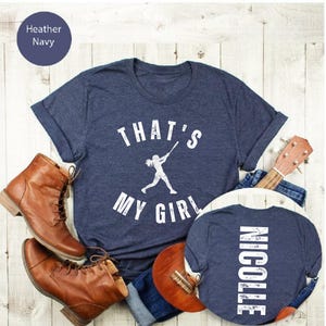 Personalized Softball Mom Shirt, That's My Girl Custom Name Tee image 5