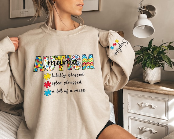 Personalized Autism Mom Sweatshirt, Womens Autism Hoodie, Autism Mom Gift, Autism Awareness, Autism Mom Hero, Autism mom gift