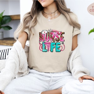 Nurse Shirt, Nurse Life Shirt, Nurse Gift, Gift For Nurse, Nurse Week, Nursing School Tee, Registered Nurse Shirt, Leopard Print Nurse Shirt