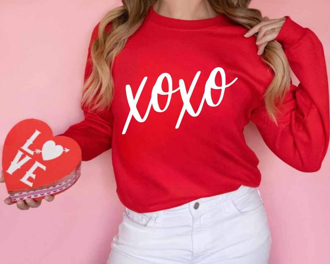 Valentines Day Sweatshirt, XOXO Sweatshirt for Women, Valentines Day Hoodie for Women Trendy