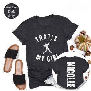 Personalized Softball Mom Shirt, That's My Girl Custom Name Tee image 3