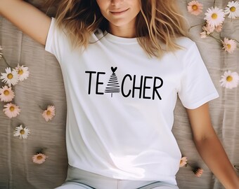 Teacher Christmas Tree Shirt, Teacher Appreciation Gift