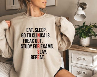 Custom Nursing School Sweatshirt, Nursing Student Gift, Future Nurse