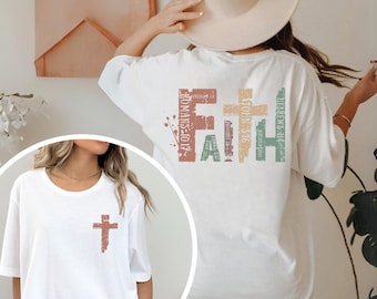 Retro Christian Shirt, Bible Verse Shirt, Religious Shirt, Retro Faith Shirt, Christian Cross Shirt, Praying Mama Shirt Easter Christian