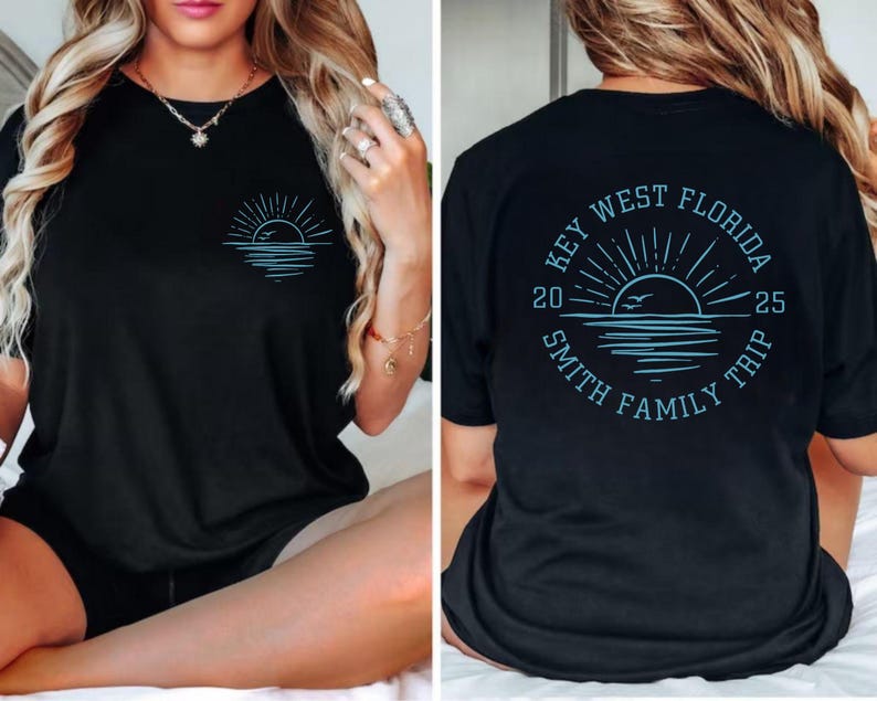 Personalized Family Beach Vacation Shirt, Customized Family Name Matching Trip T-Shirt image 9