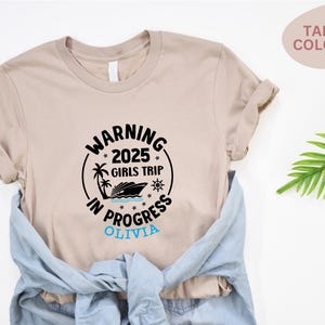 Warning Girls Trip In Progress, Girls Weekend Shirt, Girls Trip Shirt, Girls Night Out, Girls Camping Shirt, Girls Trip 2025 Shirt