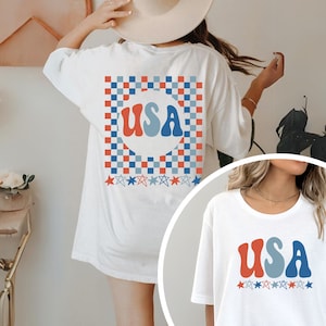 Retro USA shirt, 4th of July tee, Retro funny fourth shirt, Womens 4th of July shirt, America Patriotic Shirt, Independence