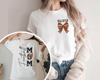 Custom Football Mom Shirt, Football Mama T-Shirt