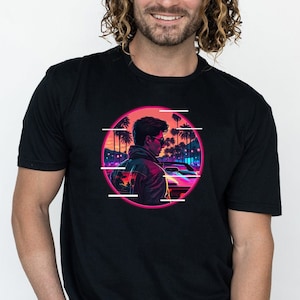 Synthwave Shirt, Vaporwave Shirt, 80s shirt, Retro shirt, 80s vibe, Graphic tee, Car Shirt, Throwback Shirt, 80s gift, Neon Light Shirt