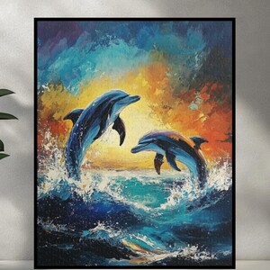Dolphin Art Puzzle, Dolphin Ocean Lover Gift, Majestic Marine Life Jigsaw, Underwater Sea Creature Art, Wildlife Puzzles, Nautical Decor