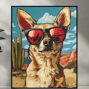 Chihuahua Puzzle Retro Chihuahua Dog Puzzle Hipster Chihuahua Puzzle Dog Lover Jigsaw Cool Cute Puzzle Gift for Dog Owner Chihuahua Gifts