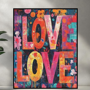 Love Puzzle, Motivational Inspiring Positivity Jigsaw for Teachers, Student Classroom Decor Activity, Colorful Self Care Wellness Wall Art