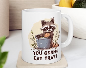 Raccoon Mug, Funny Cute Raccoon Coffee Cup, Raccoon Gift, Funny Mug, Cute Mug, Trash Panda Mug, Humor Mug, Gift for Him, Gift for Her