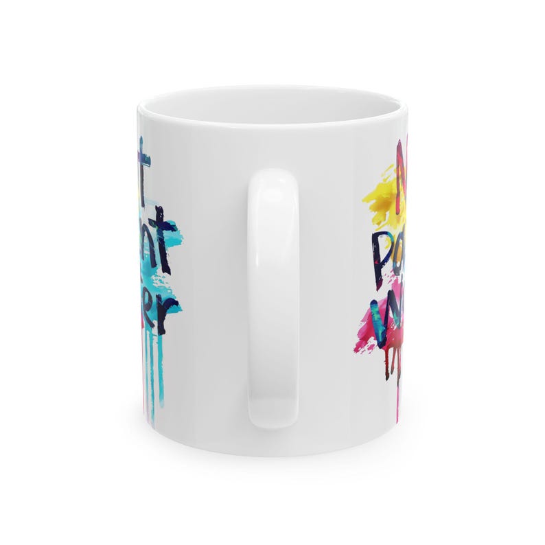 Tazza Da Caffè Per Insegnanti D'Arte – 425 Ml – Not Paint Water – Ceramica Bianca - 4