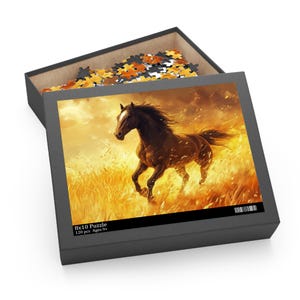 Horse Puzzle, Beautiful Puzzle Gift for Horse Lover, Horse Jigsaw Puzzle 120/252/500 Piece, Animal Puzzles, Wildlife Nature Puzzle Gifts